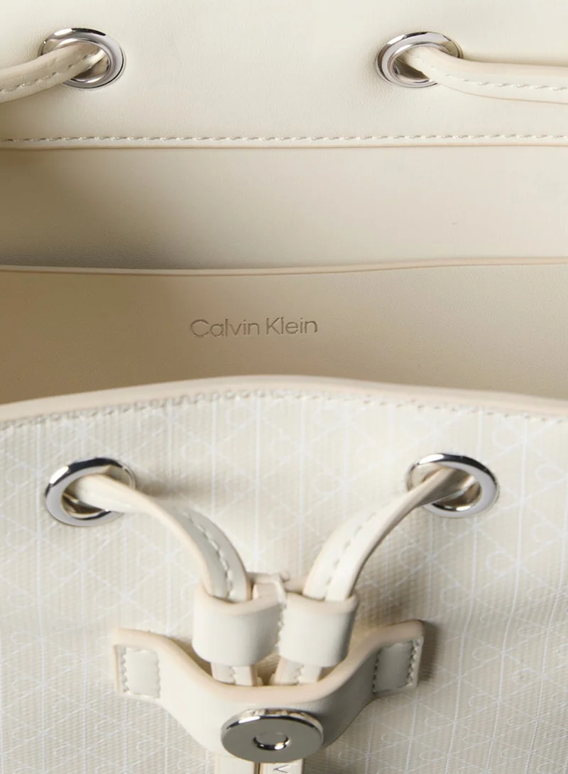CALVIN KLEIN  Allover Emblem Logo Mini Backpack for Women | Best Price UAE